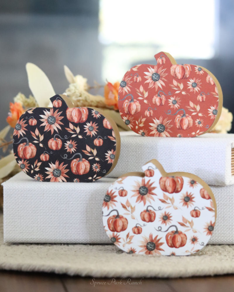 Shades of Autumn Mini Pumpkin Block