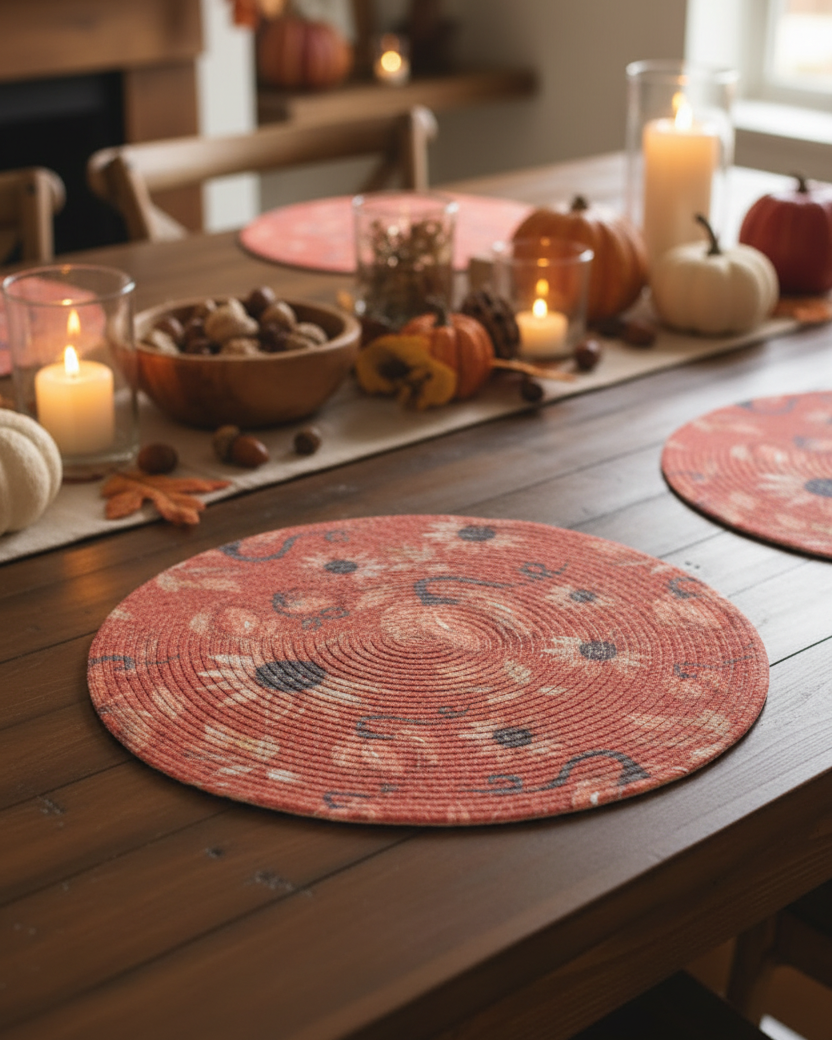 Shades of Autumn Textile Collection Vivid Orange