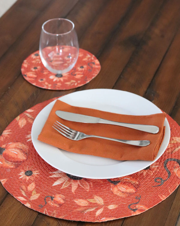 Shades of Autumn Textile Collection Vivid Orange