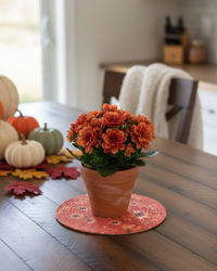 Shades of Autumn Textile Collection Vivid Orange