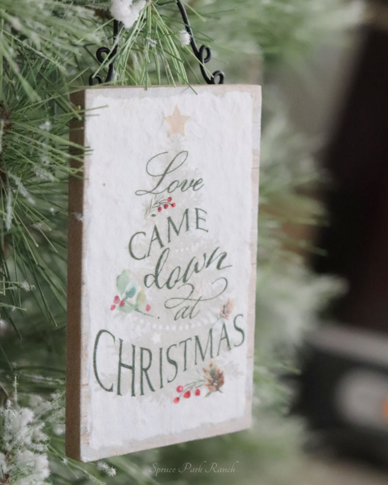 Festive Floral Christmas Sign