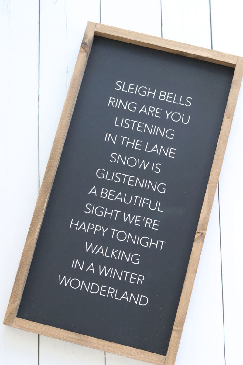 Sleigh Bells Ring Wood Sign