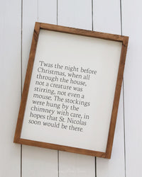 Twas The Night Before Christmas Wood