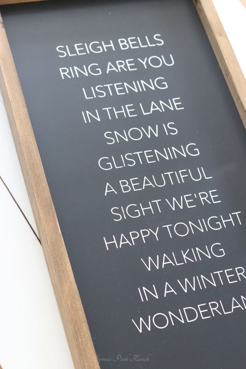 Sleigh Bells Ring Wood Sign