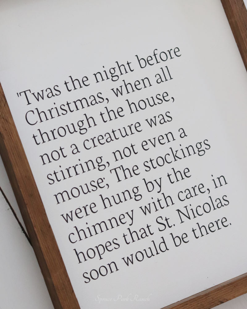 Twas The Night Before Christmas Wood