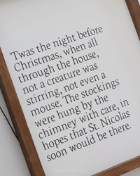 Twas The Night Before Christmas Wood