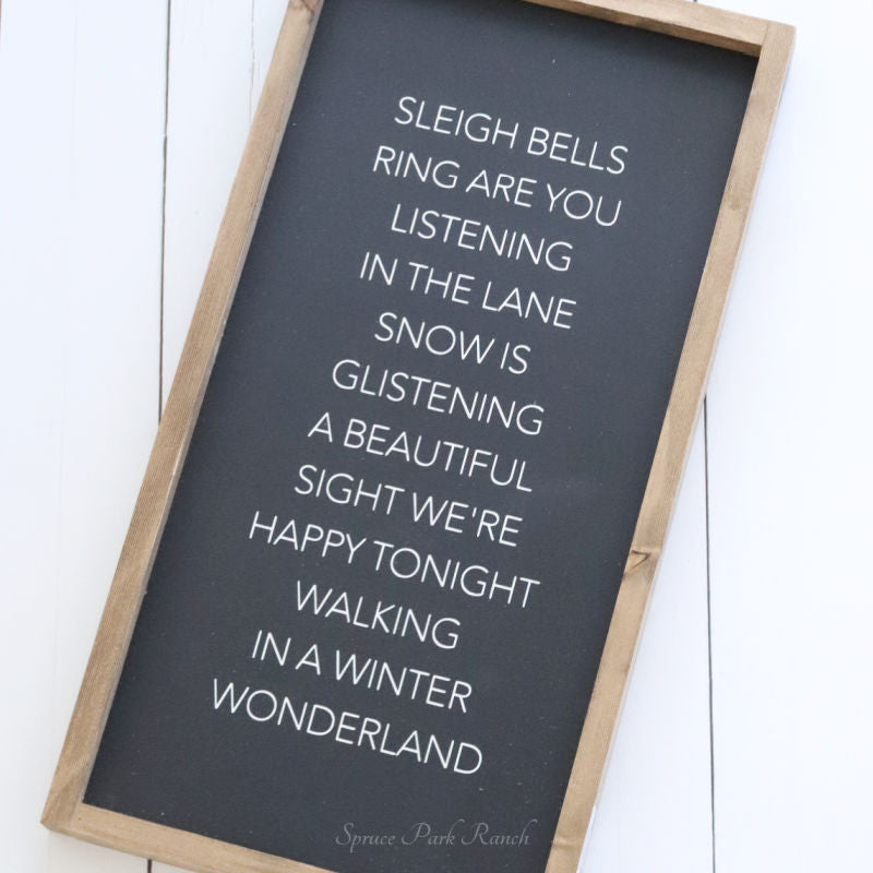 Sleigh Bells Ring Wood Sign