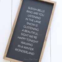 Sleigh Bells Ring Wood Sign