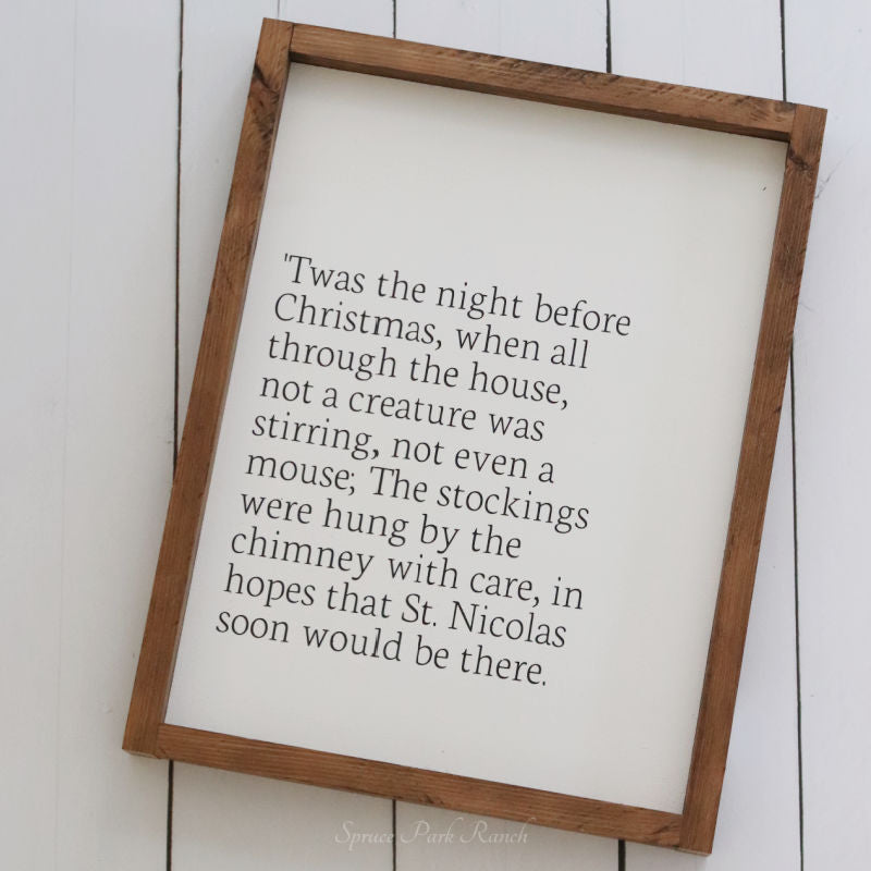 Twas The Night Before Christmas Wood