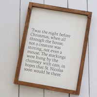 Twas The Night Before Christmas Wood