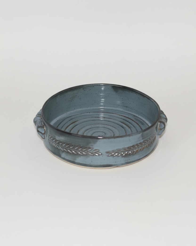 Wheat Design Super Signature Platter Denim Blue