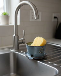 Sink Drainer Sponge Holder Denim Blue