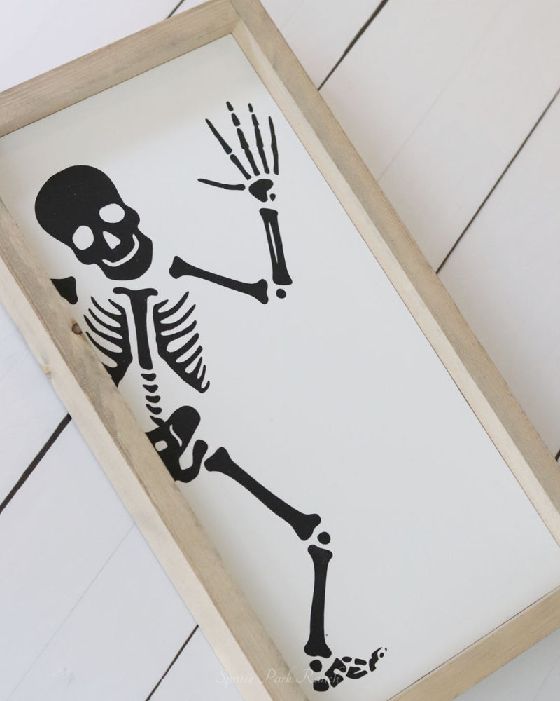 Skeleton Wood Sign