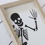 Skeleton Wood Sign