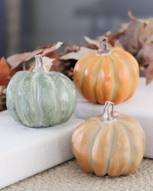 Small Fall Soft Coloured Resin Pumpkin