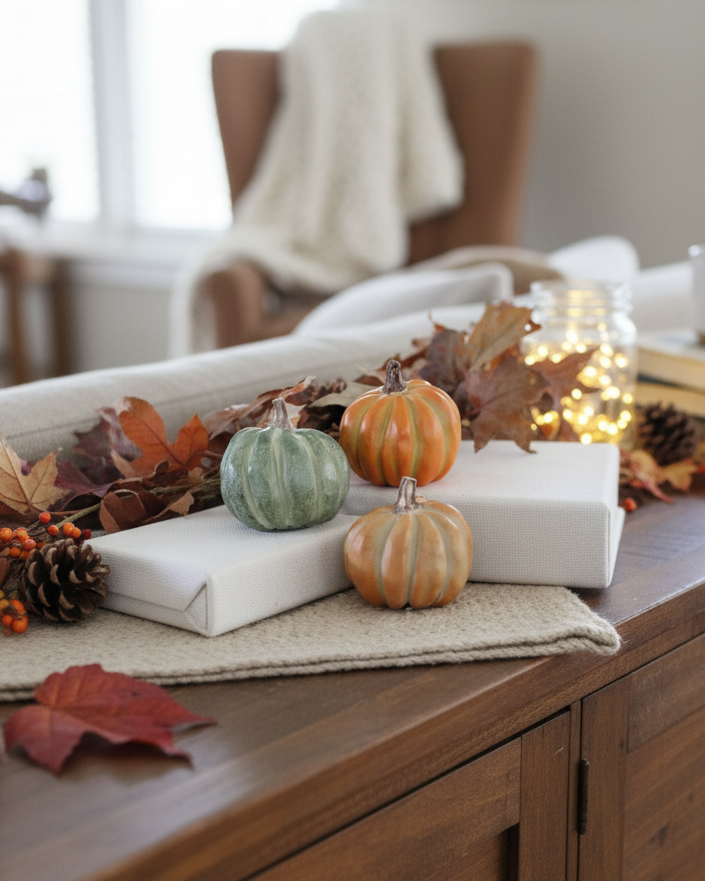 Small Fall Soft Coloured Resin Pumpkin