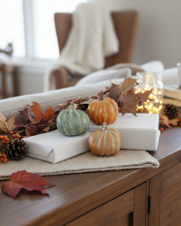Small Fall Soft Coloured Resin Pumpkin