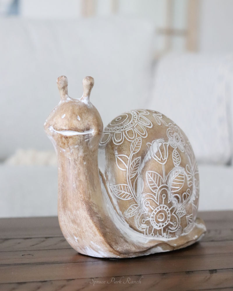 Carved Resin Snail