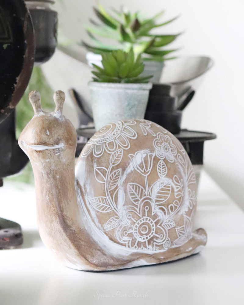 Carved Resin Snail