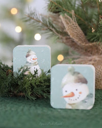 Sage Green Snowman Mini Block