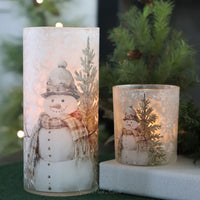 Snowman and Tree Candle Holder