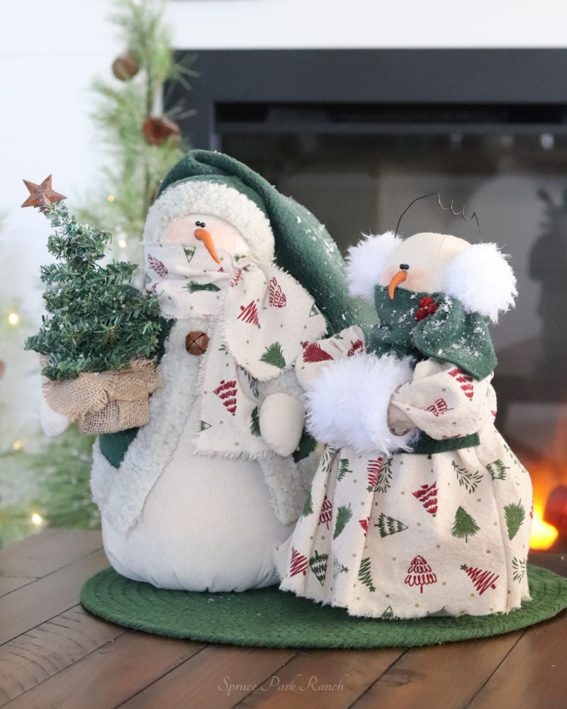 Cozy Snowman Couple Set of 2