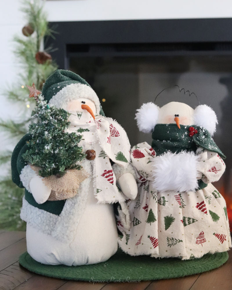 Cozy Snowman Couple Set of 2