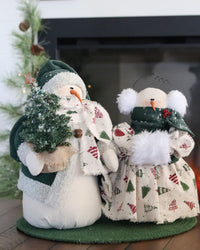Cozy Snowman Couple Set of 2