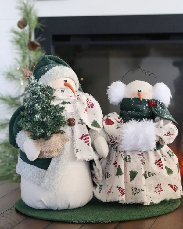 Cozy Snowman Couple Set of 2