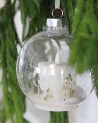 Large Snowman Family LED Candle Ornament