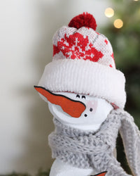 Stacked Baluster Snowman With Hat