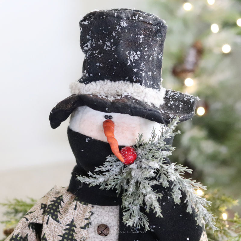 Sitting Snowman With Jacket and Pants