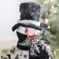 Sitting Snowman With Jacket and Pants