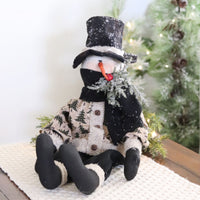 Sitting Snowman With Jacket and Pants
