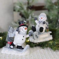 Playful Snowman Figurine