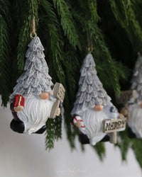 Snowy Tree Hat Gnome Ornament