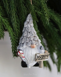 Snowy Tree Hat Gnome Ornament