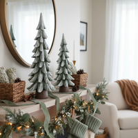 Snowy Evergreen Resin Tree