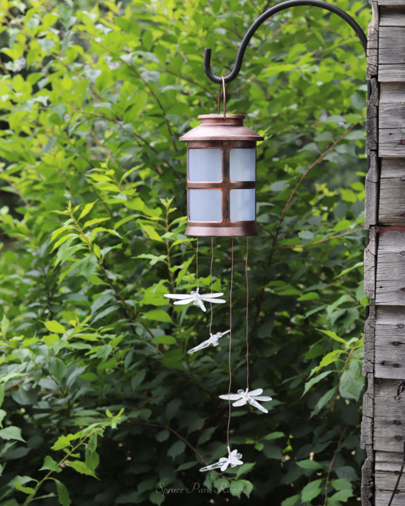 Bronze Dragonfly Solar Hanging Lantern