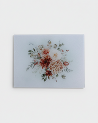 Spicy Floral Glass Cutting Board