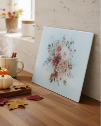 Spicy Floral Glass Cutting Board