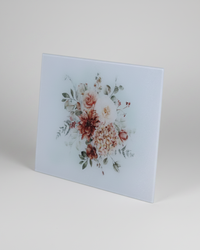 Spicy Floral Glass Cutting Board