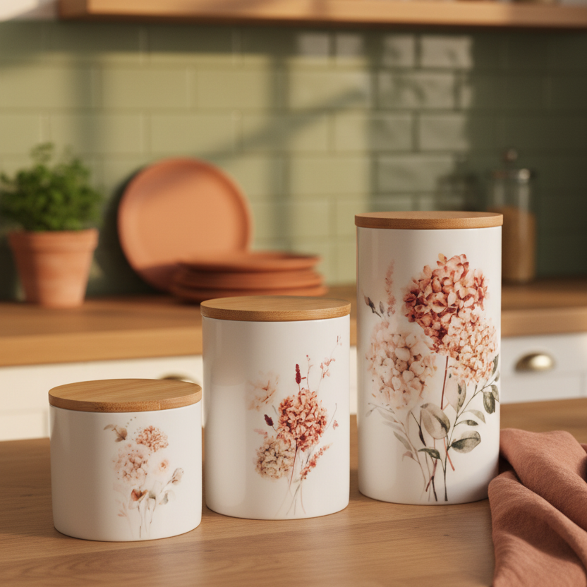 Spicy Floral Canister Set