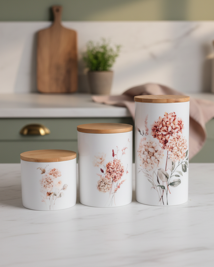 Spicy Floral Canister Set