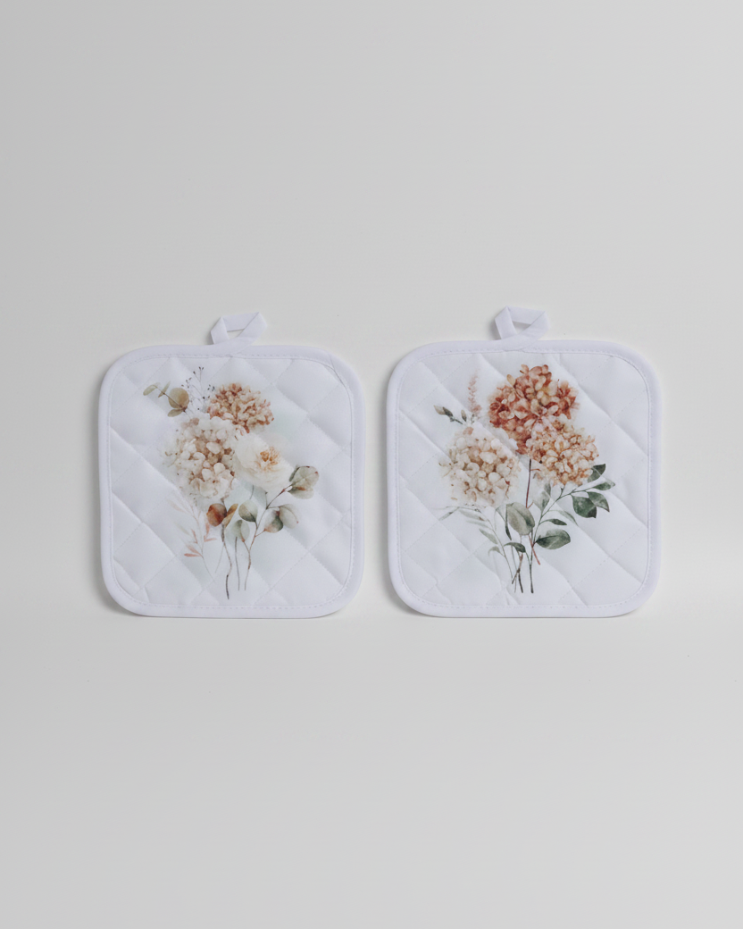 Spicy Floral Pot Holders Set of 2
