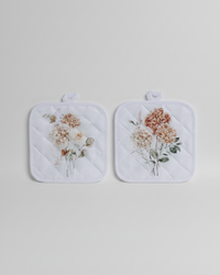 Spicy Floral Pot Holders Set of 2