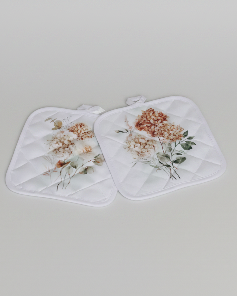 Spicy Floral Pot Holders Set of 2