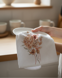 Spicy Floral Tea Towel - Hydrangea & Eucalyptus