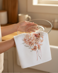 Spicy Floral Tea Towel - Hydrangea & Eucalyptus