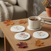 Spicy Floral Coasters Set of 4